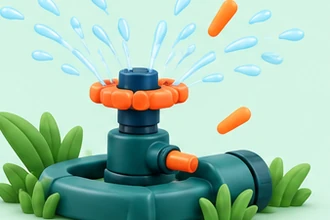 Rotating garden sprinkler